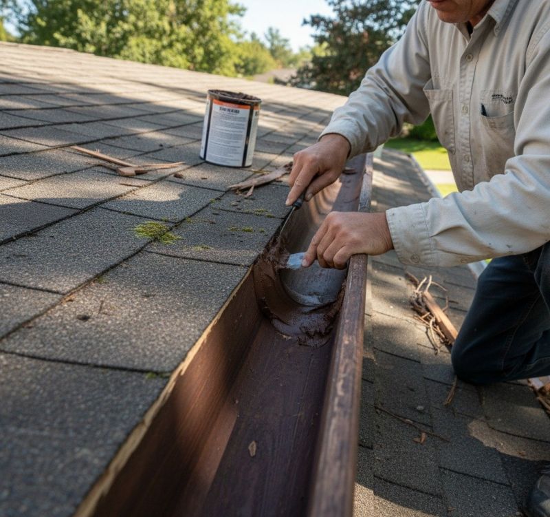 Wood Gutter Repair detail